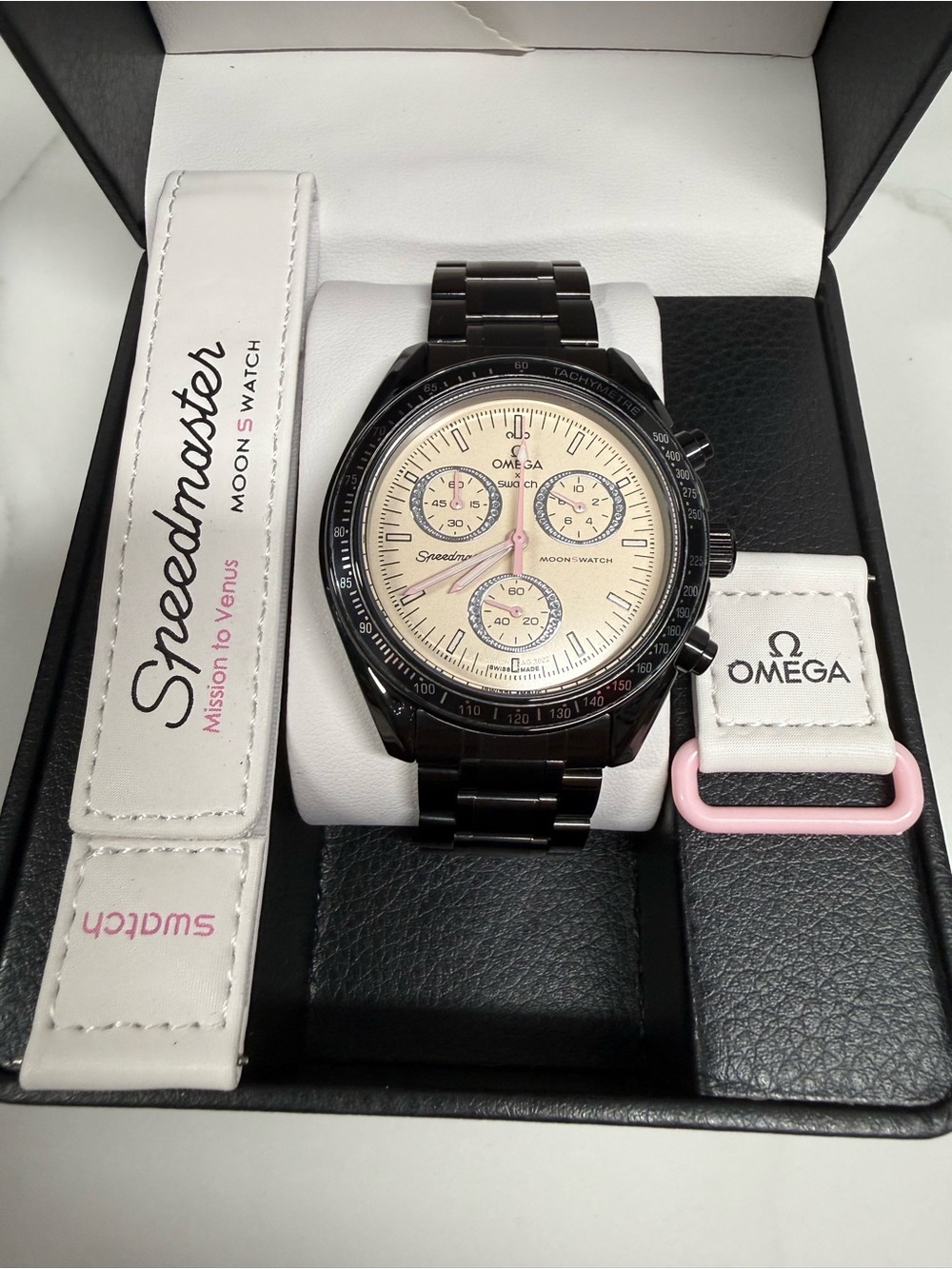 MoonSwatch MOD MISSION TO VENUS STAINLESS STEEL watch Black/black - Picture 4 of 7